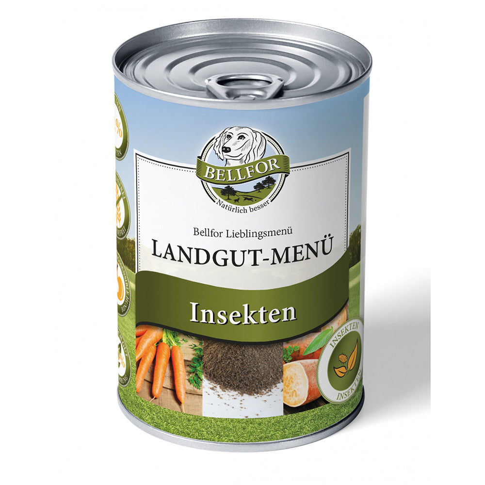 Bellfor Hundefutter Nass mit Insekten Landgut-Menü - BioTierFutter Onlineshop