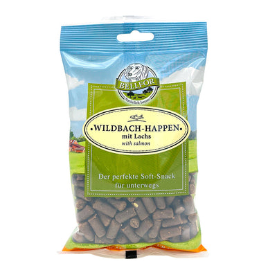 Bellfor Soft-Snack für Hunde mit Lachs Wildbach-Happen 200g - BioTierFutter Onlineshop