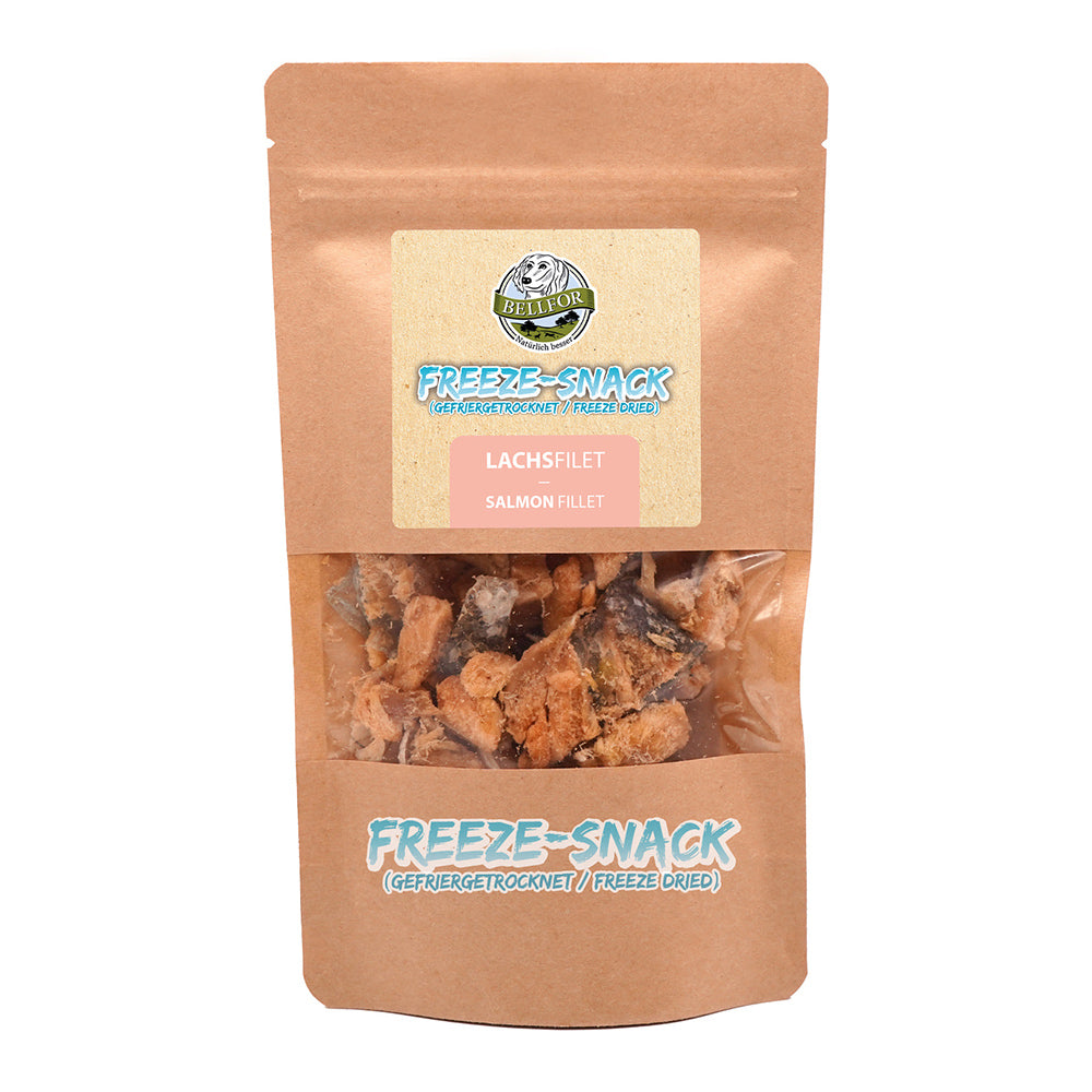 Bellfor Gesunder Freeze-Snack für Hunde - Lachsfilet 50 g - BioTierFutter Onlineshop