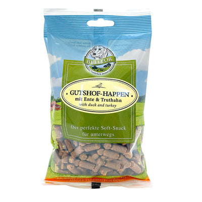 Bellfor Soft-Snack mit Ente & Truthahn - Gutshof-Happen 200 g - BioTierFutter Onlineshop