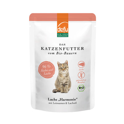 Defu Katze Lachs "Harmonie" 14 x 85g - BioTierFutter Onlineshop