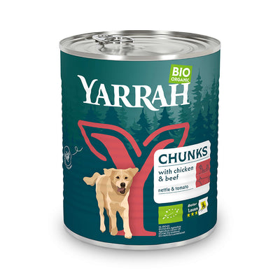 Yarrah Bio Hund Dose Bröckchen Huhn mit Rind - BioTierFutter Onlineshop