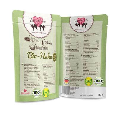 KatzenLiebe Bio-Huhn mit Bio-Quinoa für Katzen - BioTierFutter Onlineshop