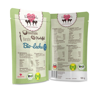 KatzenLiebe Bio-Lachs mit Bio-Kartoffel für Katzen - BioTierFutter Onlineshop
