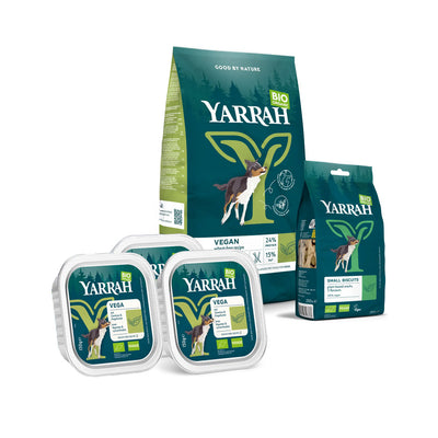 Yarrah veganes Probepaket Hund weizenfrei