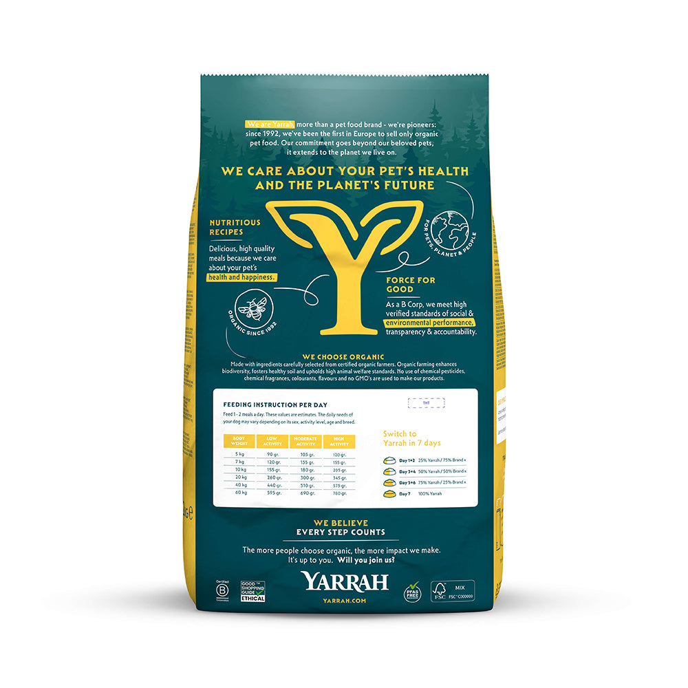 Yarrah Bio Hund Trockenfutter Erwachsene Huhn - BioTierFutter Onlineshop