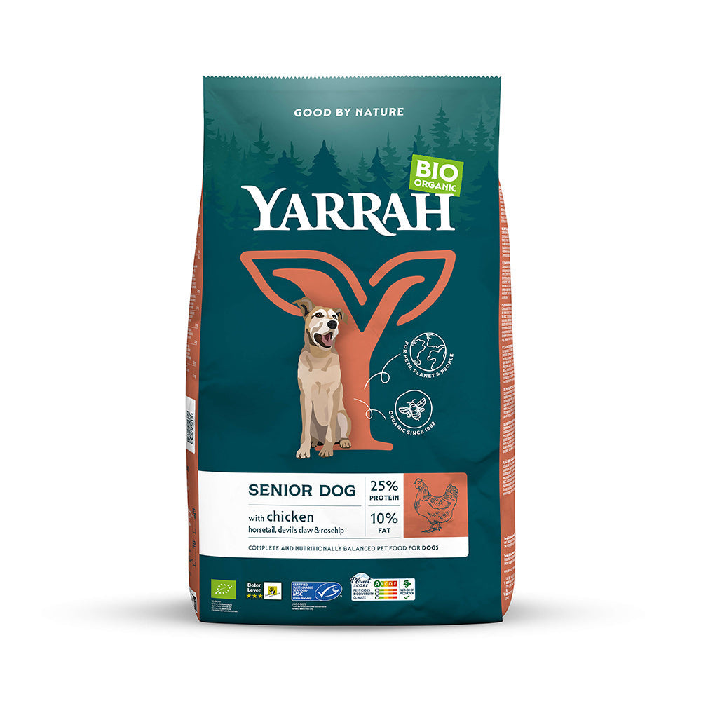 Yarrah Bio Hund Trockenfutter Senior Huhn - BioTierFutter Onlineshop