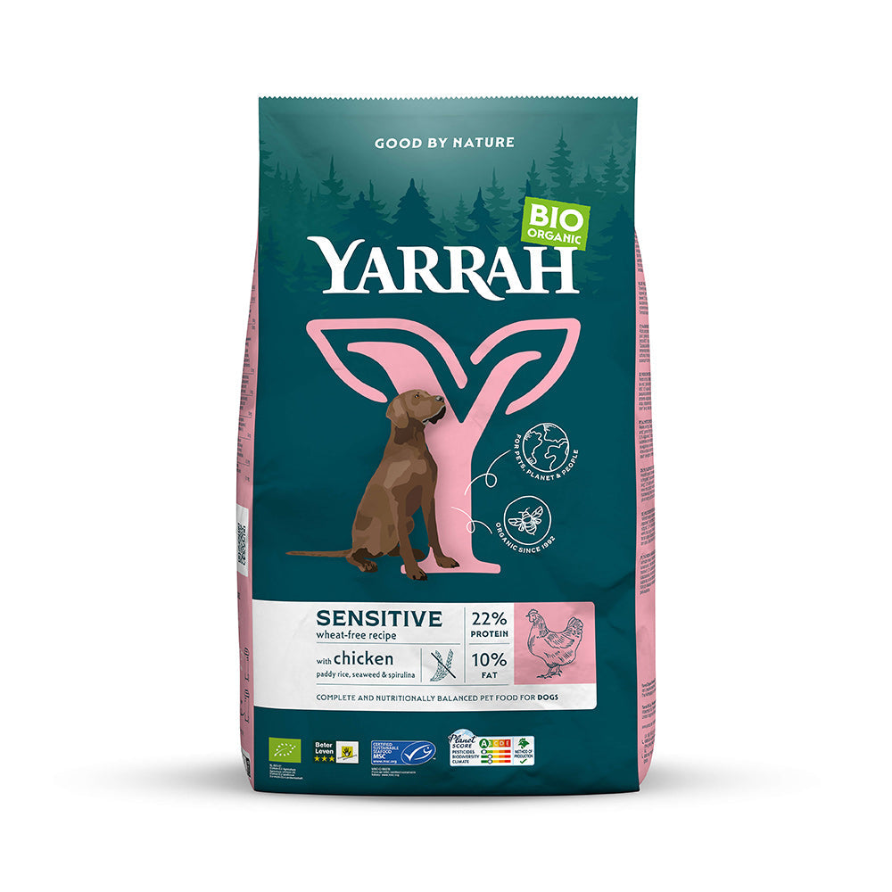 Yarrah Bio Hund Trockenfutter Adult Sensitive Huhn & Reis - BioTierFutter Onlineshop
