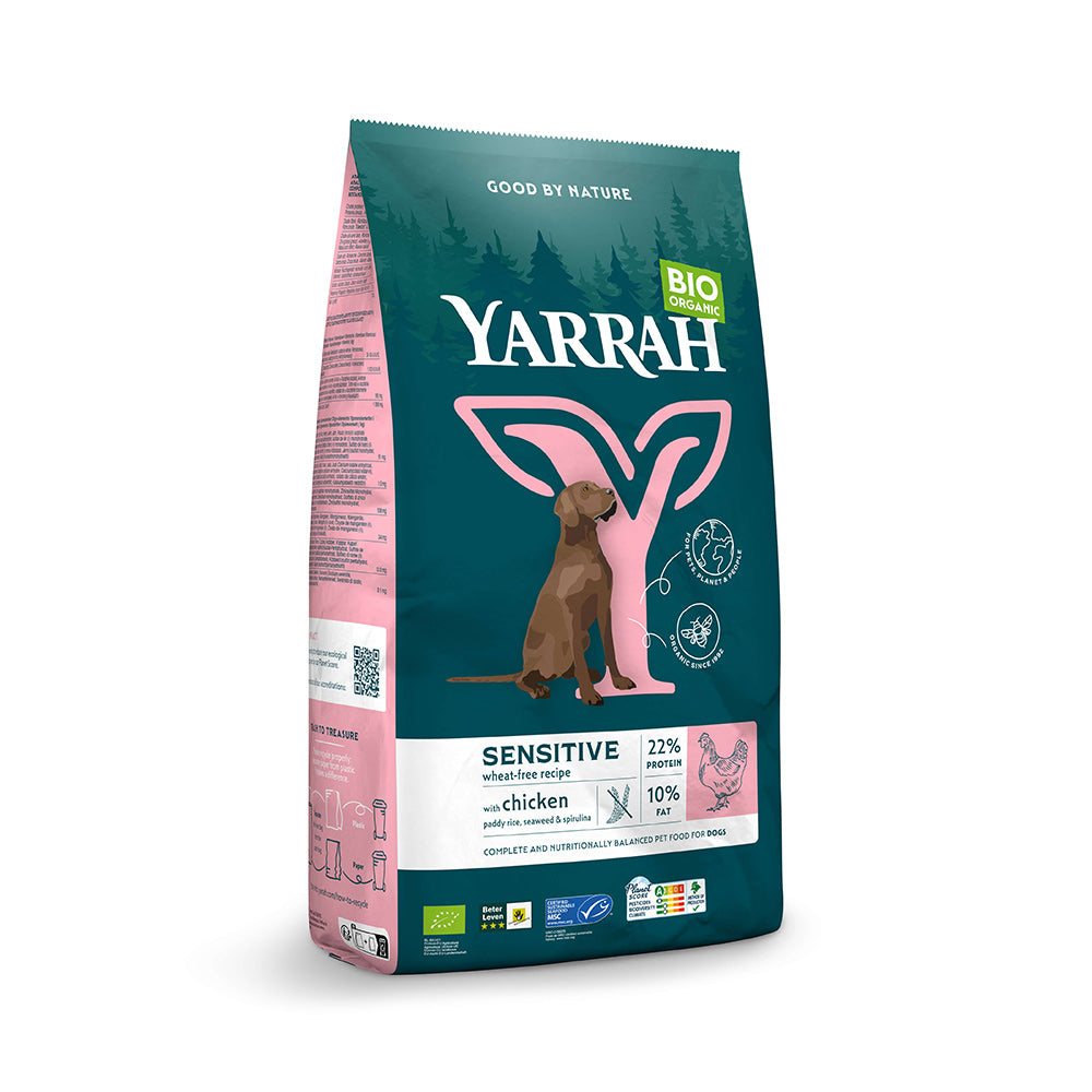 Yarrah Bio Hund Trockenfutter Adult Sensitive Huhn & Reis - BioTierFutter Onlineshop