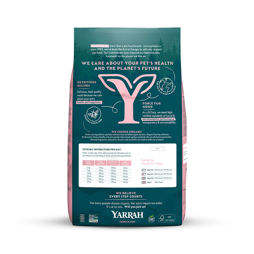Yarrah Bio Hund Trockenfutter Adult Sensitive Huhn & Reis - BioTierFutter Onlineshop