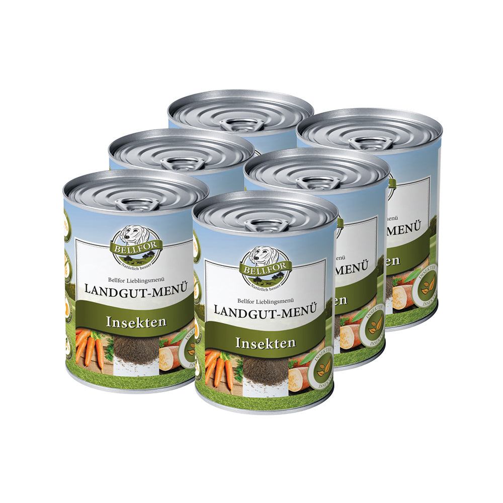 Bellfor Hundefutter Nass mit Insekten Landgut-Menü - BioTierFutter Onlineshop