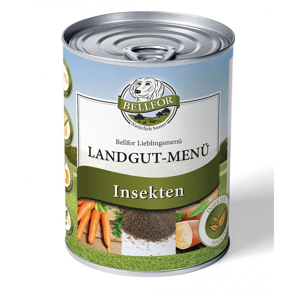 Bellfor Hundefutter Nass mit Insekten Landgut-Menü - BioTierFutter Onlineshop