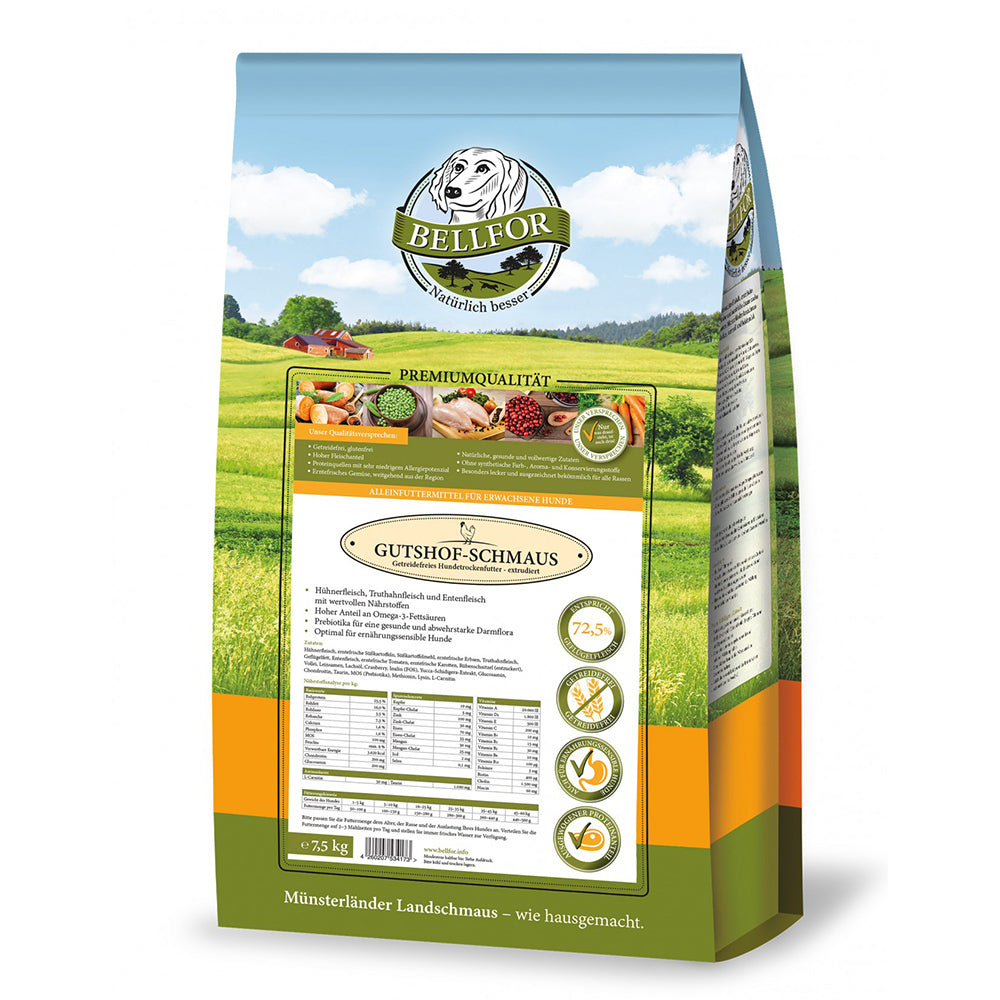Bellfor Trockenfutter für Hunde Gutshof-Schmaus - BioTierFutter Onlineshop