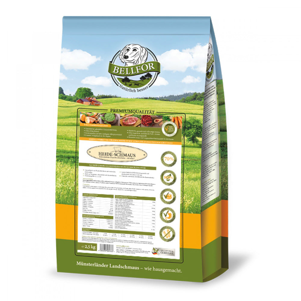 Bellfor Trockenfutter mit Weidelamm - Heide-Schmaus - BioTierFutter Onlineshop