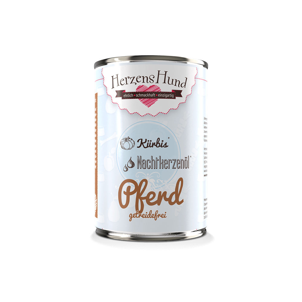 HerzensHund Pferd mit Kürbis -getreidefrei- für Hunde - BioTierFutter Onlineshop