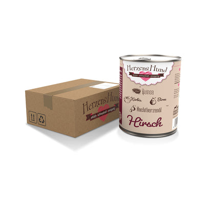 HerzensHund Hirsch mit Quinoa -glutenfrei- für Hunde - BioTierFutter Onlineshop
