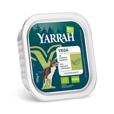 Yarrah Bio Hund Schale Bröckchen getreidefrei vegetarisch 12 x 150g - BioTierFutter Onlineshop