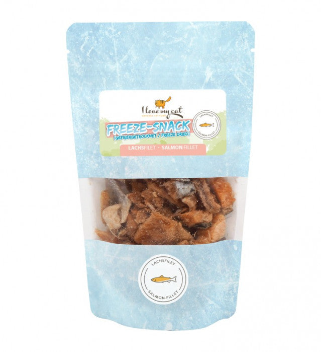 I love my Cat Freeze Dried Snack Lachsfilet 25g - BioTierFutter Onlineshop