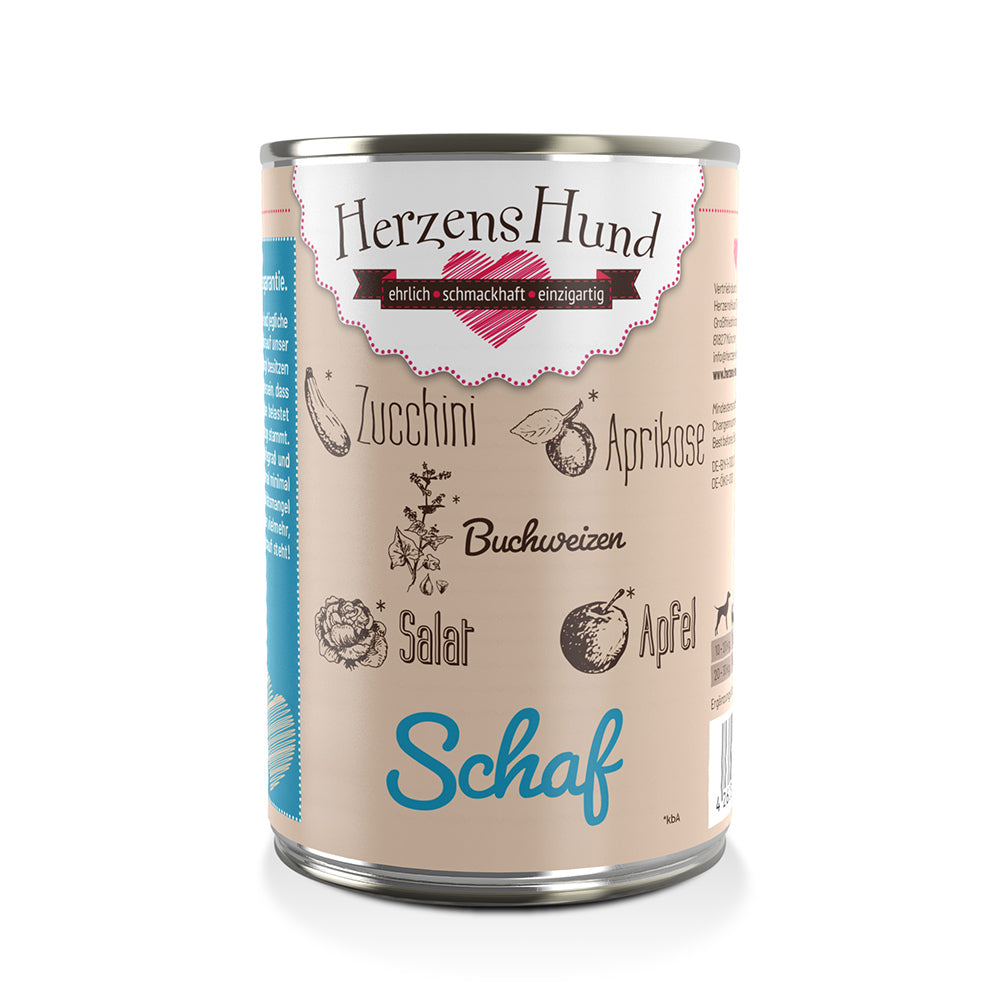 HerzensHund Schaf mit Buchweizen für Hunde - BioTierFutter Onlineshop
