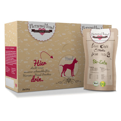 HerzensHund Bio-Ente mit Bio Gemüse für Hunde - BioTierFutter Onlineshop