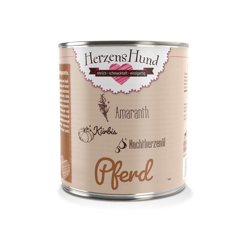 HerzensHund Pferd mit Amaranth - glutenfrei & hypoallergen - für Hunde - BioTierFutter Onlineshop