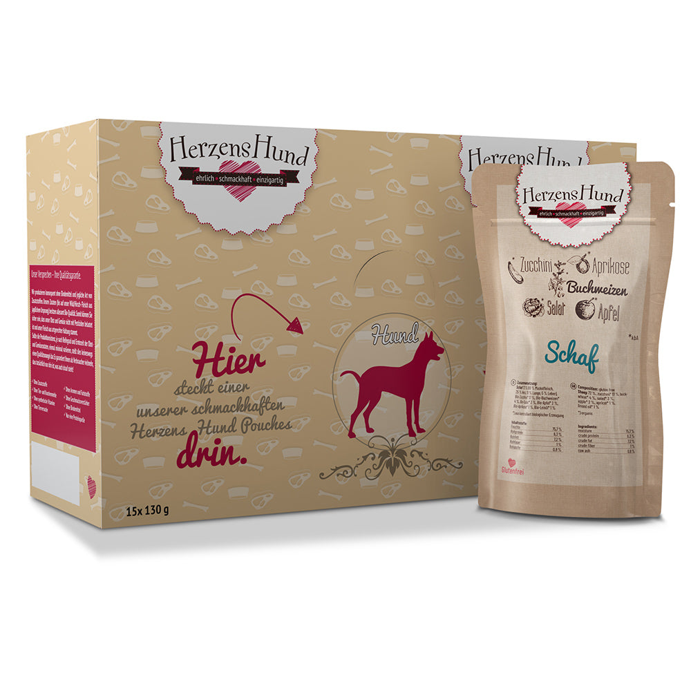 HerzensHund Schaf mit Buchweizen für Hunde - BioTierFutter Onlineshop