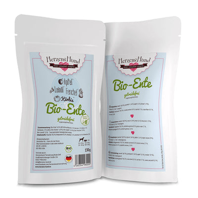 HerzensHund Bio-Ente mit Bio-Gemüse getreidefrei für Hunde - BioTierFutter Onlineshop