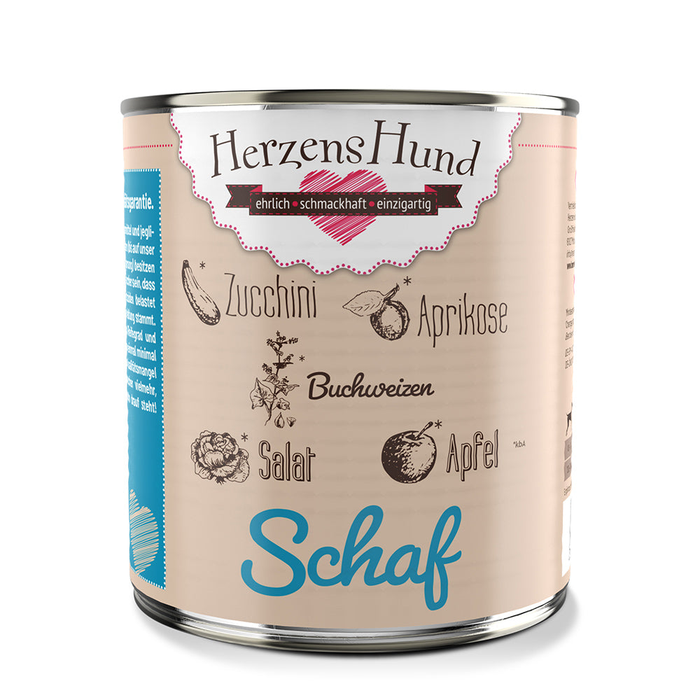 HerzensHund Schaf mit Buchweizen für Hunde - BioTierFutter Onlineshop