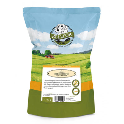Bellfor Gesunder Hundesnack Fleischstreifen Kaninchen 100 g - BioTierFutter Onlineshop