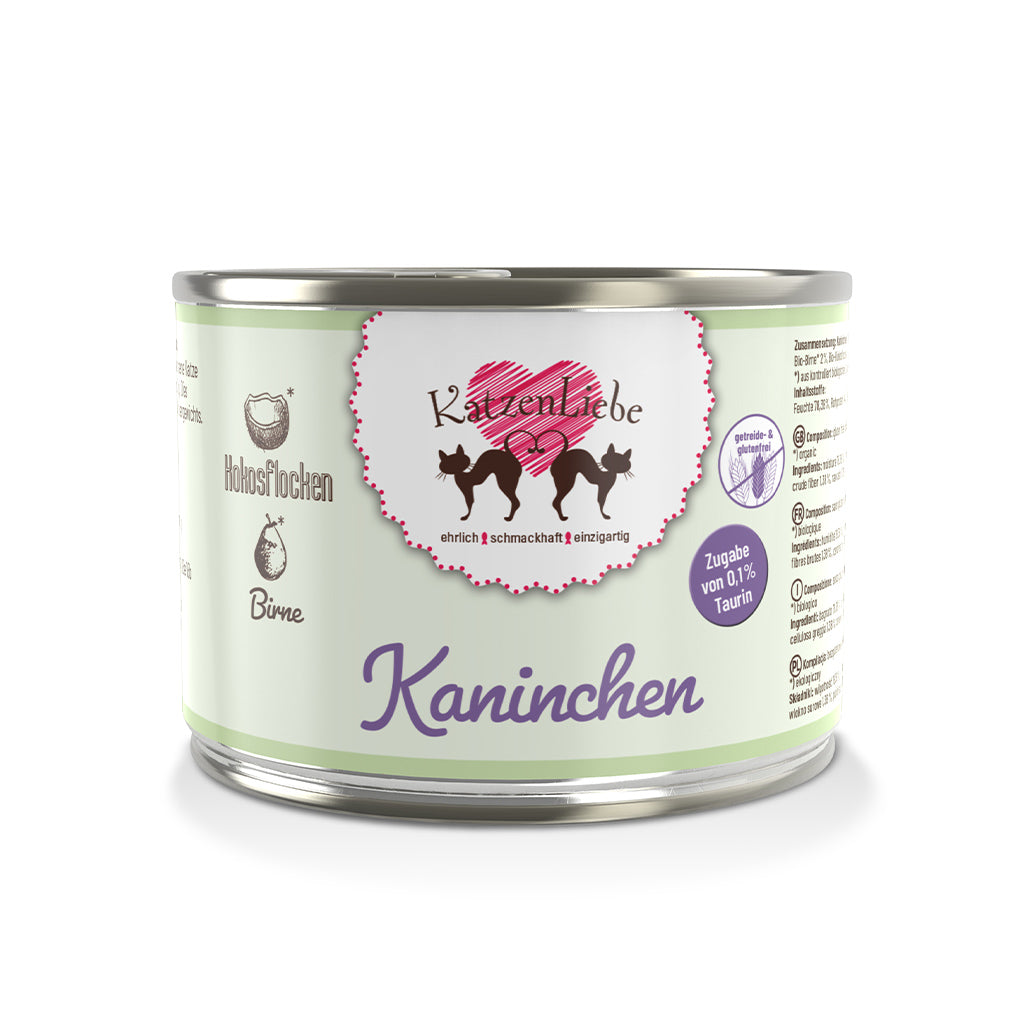 KatzenLiebe Kaninchen mit Bio-Birne für Katzen - BioTierFutter Onlineshop