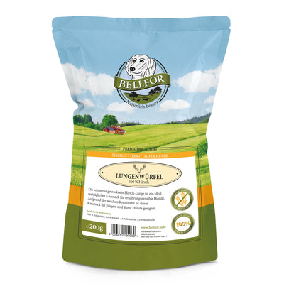 Bellfor Lungenwürfel Hirsch Snack - BioTierFutter Onlineshop